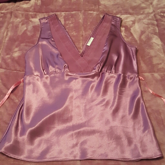 COPY - EUC! Lilac Satin Top - Picture 1 of 4